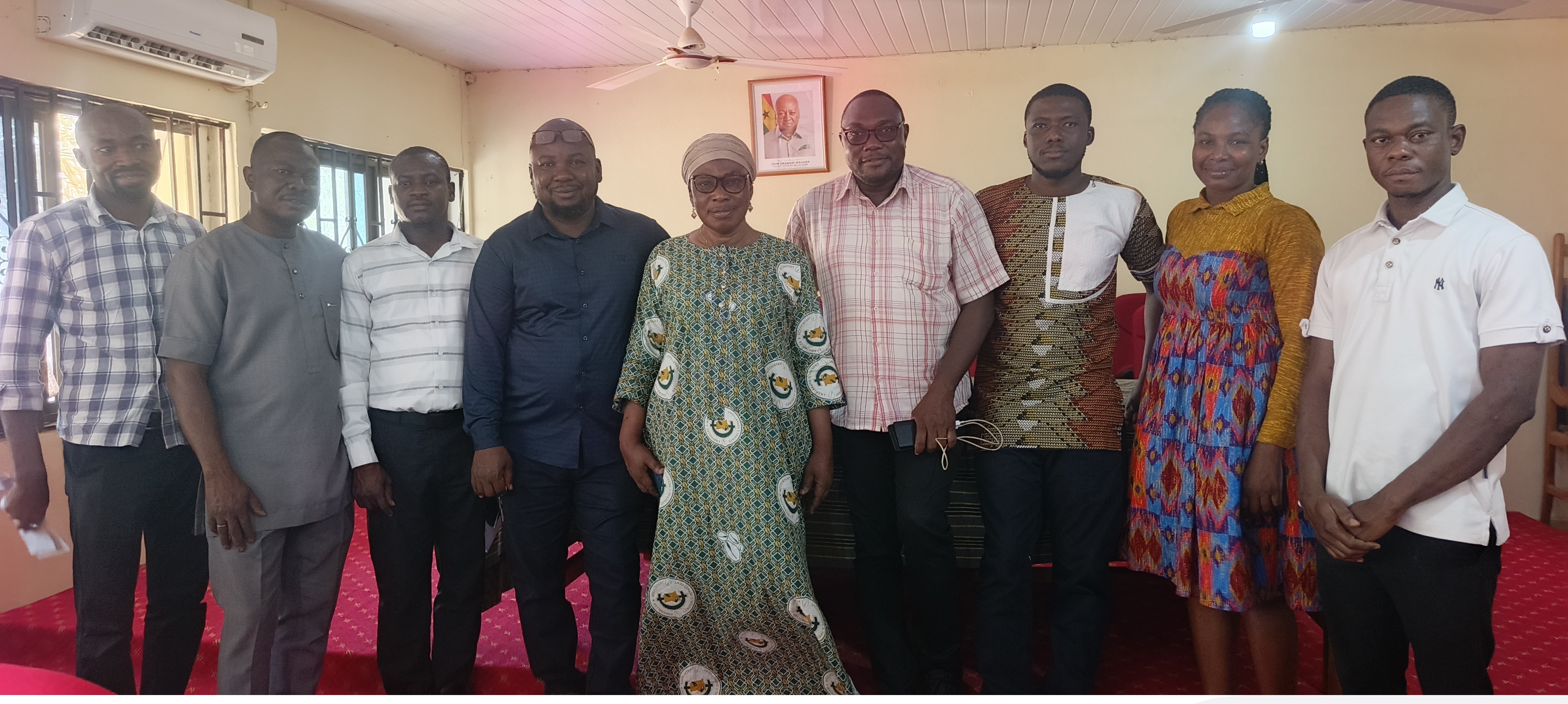 District Coordinating Director with some staff at the newly Renovated Assembly Hall