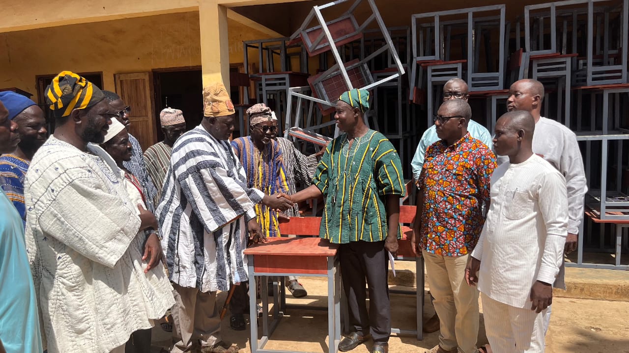 Donation of duel Desks to Various Schools in the District by MP and DCE